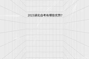 2023湖北自考有哪些优势？