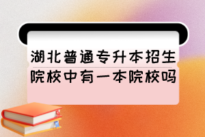 湖北普通专升本招生院校中有一本院校吗？