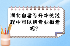 湖北自考专升本的过程中可以换专业报考吗？