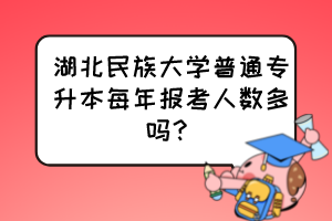 湖北民族大学普通专升本每年报考人数多吗？