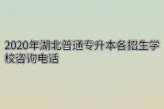 2020年湖北普通专升本各招生学校咨询电话