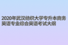 2020年武汉纺织大学专升本商务英语专业综合英语考试大纲