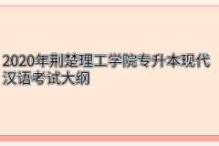 2020年荆楚理工学院专升本现代汉语考试大纲