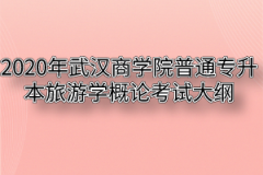 2020年武汉商学院普通专升本旅游学概论考试大纲