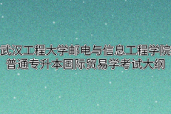 2020年武汉工程大学邮电与信息工程学院普通专升本国际贸易学考试大纲