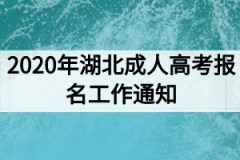 2020年湖北成人高考报名工作通知：现场确认改为网上审核