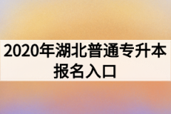 2020年湖北普通专升本报名入口