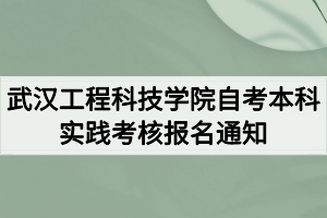 2020年下半年武汉工程科技学院自考本科实践考核报名通知