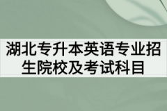 2020年湖北普通专升本英语专业招生院校及考试科目