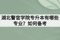 湖北警官学院专升本有哪些专业？如何备考