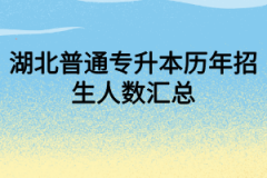 湖北普通专升本历年招生人数汇总