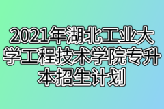 2021年湖北工业大学工程技术学院专升本招生计划