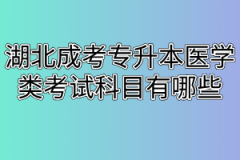 湖北成考专升本医学类考试科目有哪些