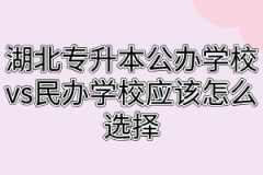 湖北专升本公办学校vs民办学校应该怎么选择