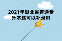 2021年湖北省普通专升本还可以补录吗